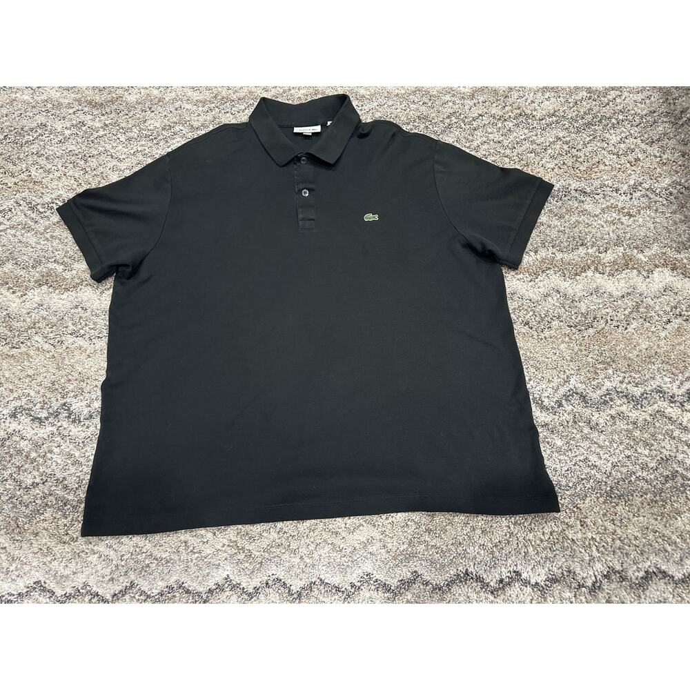Lacoste Regular Fit Black Polo/Collar Shirt Men’s Size FR 8 US 3XL￼